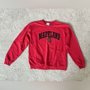 Champion Red Maryland Crewneck Sweater